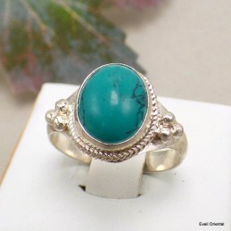 Petite bague tibétaine en Turquoise Bagues tibétaines bouddhistes REF72