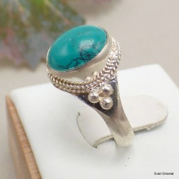 Petite bague tibétaine en Turquoise Bagues tibétaines bouddhistes REF72