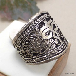 Bague tibétaine filigrane Yeux du Bouddha 56/62 Bagues tibétaines bouddhistes ref 107