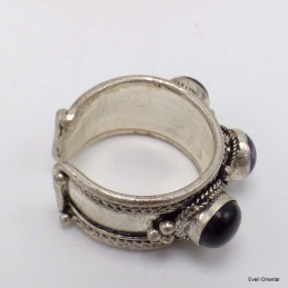 Bague tibétaine Améthyste Onyx Bagues tibétaines bouddhistes 5097.6