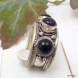 Bague tibétaine Améthyste Onyx Bagues tibétaines bouddhistes 5097.6