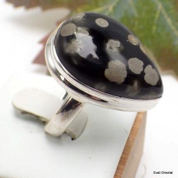 Bague goutte Obsidienne Galaxie taille 59 