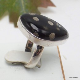 Bague asymétrique Obsidienne Galaxie taille 55/56 