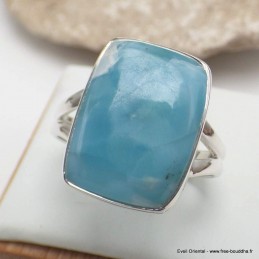 Bague rectangulaire Larimar AAA taille 62 Bagues pierres naturelles KC126