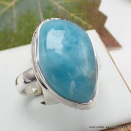 Bague Larimar asymétrique taille 59 