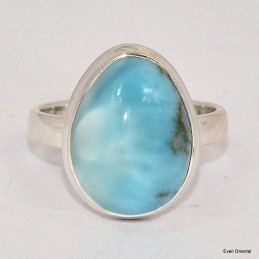 Bague authentique Larimar taille 61 Bagues pierres naturelles KC126.6