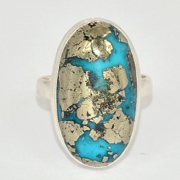 Bague Turquoise du moyen orient taille 59 Bagues pierres naturelles KC127