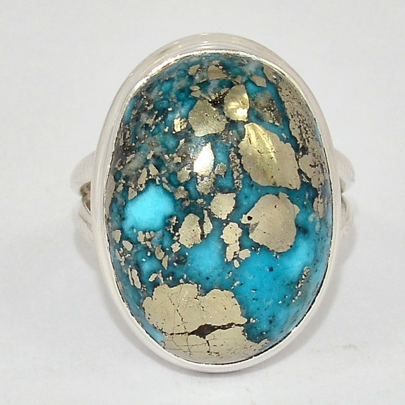 Bague véritable Turquoise du moyen orient taille 58 