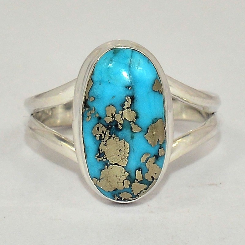 Bague véritable Turquoise du moyen orient taille 60 