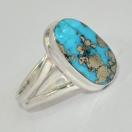 Bague véritable Turquoise du moyen orient taille 60 