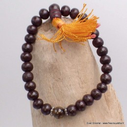 Bracelet tibétain mala Bois de rose Oeil de tigre Bracelets tibétains bouddhistes BM4