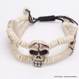 Bracelet tibétain Tête de Mort Bracelets tibétains bouddhistes BTTM.1