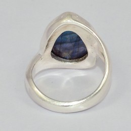 Bague asymétrique Labradorite bleue taille 51/52 