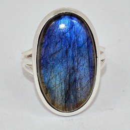 Grosse bague Labradorite bleue taille 59/60 