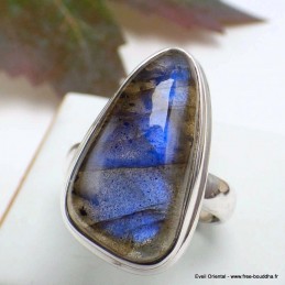 Bague goutte Labradorite bleue taille 55/56 