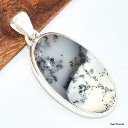 Bijou pendentif en Opale blanche dendritique Bijoux en Opale Dendritique (Merlinite) KC129.7