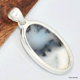 Bijou pendentif en Opale blanche dendritique 