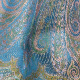 Chale en soie turquoise rose Pashminas pure soie CSS52