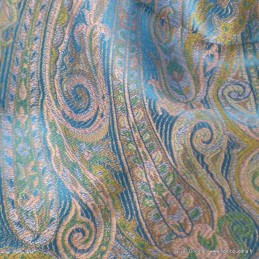 Chale en soie turquoise rose Pashminas pure soie CSS52