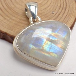 Pendentif goutte Pierre de lune Rainbow 