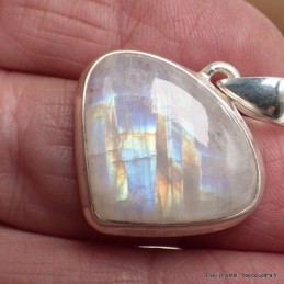 Pendentif goutte Pierre de lune Rainbow 