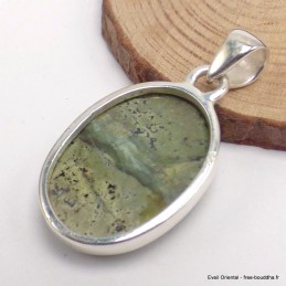 Pendentif Opale verte oval 