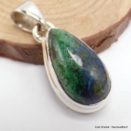 Petit pendentif Azurite malachite forme goutte 