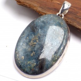 Rare pendentif Pyrite sur Cyanite 