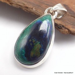 Pendentif goutte en azurite malachite Pendentifs pierres naturelles AW12.6