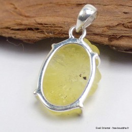 Pendentif pierre naturelle en Brucite jaune Bijoux en Brucite LAM38.8