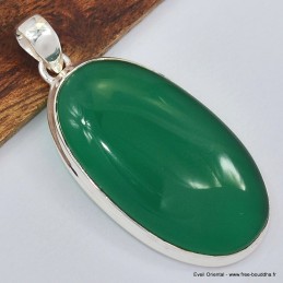 Pendentif oval Onyx vert Pendentifs pierres naturelles SK1