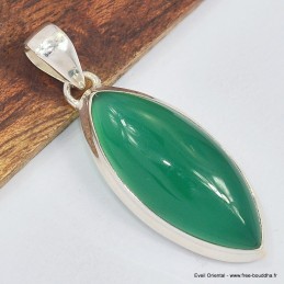 Pendentif Onyx vert marquise Pendentifs pierres naturelles SK1.1