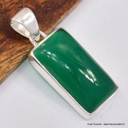 Pendentif Onyx vert rectangulaire Pendentifs pierres naturelles SK1.2