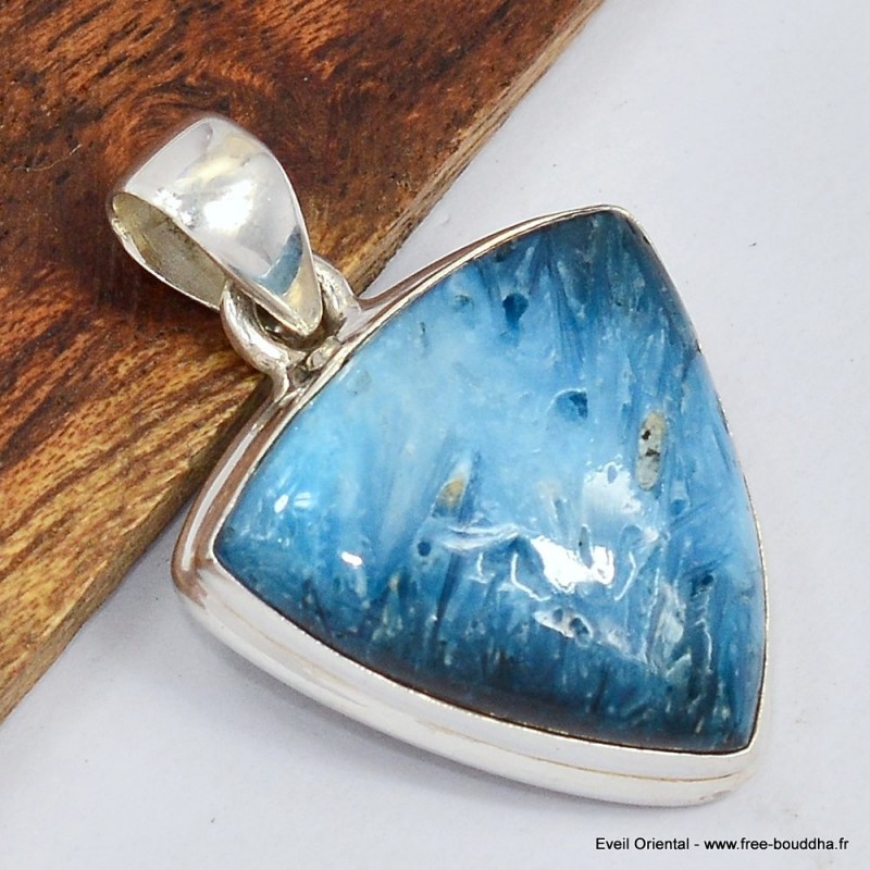 Pendentif Glaciérite blue ice triangulaire 