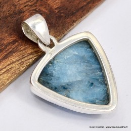 Pendentif Glaciérite blue ice triangulaire 