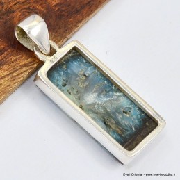 Pendentif Glaciérite blue ice rectangulaire 