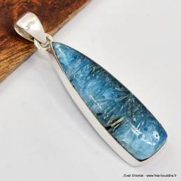 Pendentif Glaciérite blue ice forme libre 