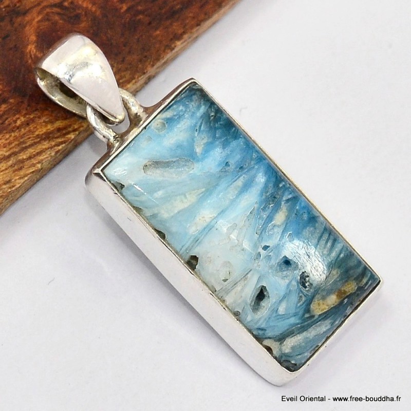 Pendentif rectangulaire en Glaciérite 