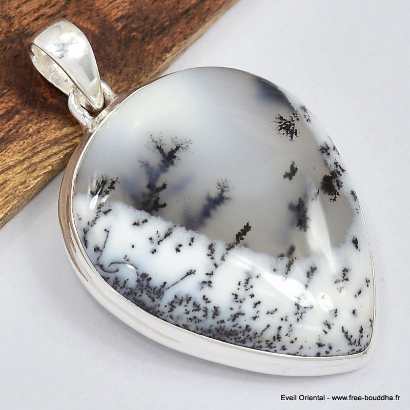 Gros pendentif goutte en Merlinite 