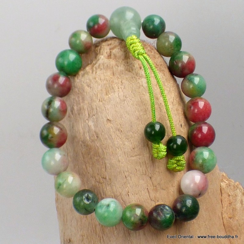 Bracelet mala tibétain multi-jade Bracelet Mala tibétain BRAM11-b