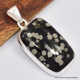 Pendentif Obsidienne Galaxy rectangulaire 