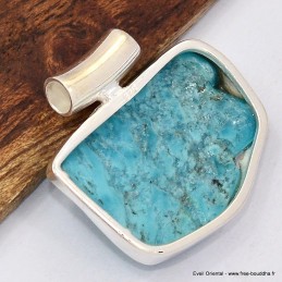 Pendentif argent Turquoise Kingman brute Bijoux en Turquoise Kingman SK14.3