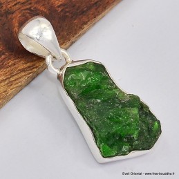 Pendentif Chrome diopside brut asymétrique Bijoux en Chrome Diopside SK15