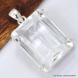 Gros pendentif facetté Cristal de Roche 22 gr 