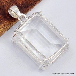 Gros pendentif facetté Cristal de Roche 22 gr 