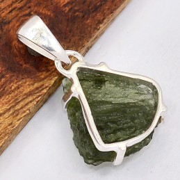 Pendentif Véritable Moldavite grade AAA Bijoux en Moldavite SK17.4