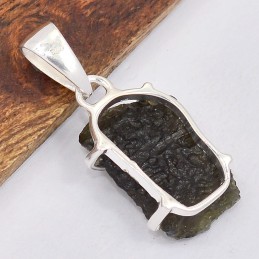 Pendentif en Véritable Moldavite grade AAA Bijoux en Moldavite SK17.5