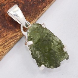 Authentique Moldavite pendentif argent (6) Bijoux en Moldavite SK17.6