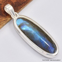 Somptueux pendentif en Labradorite bleue facettée Bijoux en Labradorite Bleue SK19