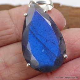 Pendentif Labradorite bleue facettée Bijoux en Labradorite Bleue SK19.1